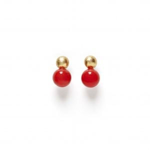 CORAL ball earring